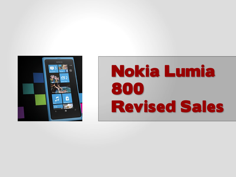 Nokia Lumia 800 Revised Sales