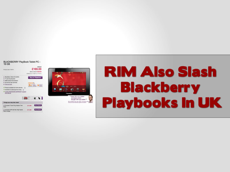 RIM Also Slash Blackberry Playbooks In UK